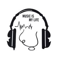 naklejka na włącznik music is my life