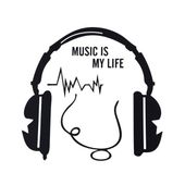 naklejka na włącznik music is my life