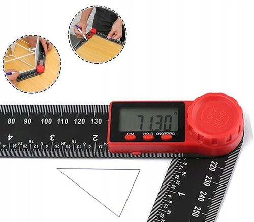 KĄTOMIERZ ELEKTRONICZNY CYFROWY 200MM 360° SOLIDNY na Arena.pl
