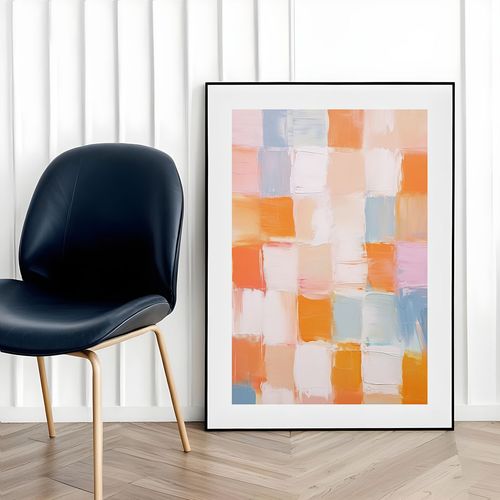 Plakat abstrakcja kolorowe plakaty 21x30 cm w czarnej ramie na Arena.pl