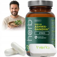 HERB KSM-66 ASHWAGANDHA 60vcap MOCNY EKSTRAKT PREMIUM STRES RELAKS + GRATIS