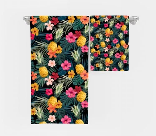 RĘCZNIK Ananasy z twoim dowolnym tekstem 150x100 005J na Arena.pl