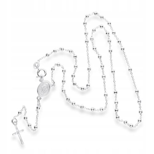 NASZYJNIK SREBRNY RÓŻANIEC KRZYŻYK MEDALIK NA KOMUNIĘ CHRZEST SREBRO 925 na Arena.pl