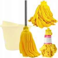 KOŃCÓWKA DO MOPA ZÓŁTA Z MIKROFIBRY PASKOWA SUPERCHLONNA KLARA