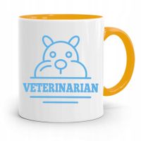 Kubek Żółty Weterynarza Veterinarian Prezent Z Nadrukiem Ze Zdjęciem