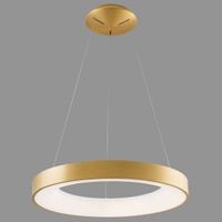 Okrągła LAMPA wisząca GIULIA 5304-850RP-GD-3 Italux metalowa OPRAWA zwis LED 24W 3000K pierścień ring złoty