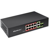 Qoltec Switch PoE 8x RJ45, 1000Mb, 120W, 1x SFP