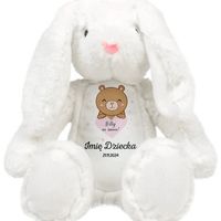 KRÓLICZEK PRZYTULANKA Dla Dziecka Personalizwoane DZIEŃ URODZENIA Różowe Wz