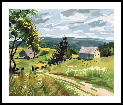 Plakat 60x50cm Bujna Wieś na Arena.pl