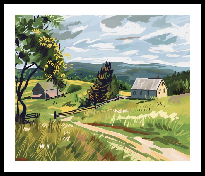 Plakat 60x50cm Bujna Wieś zdjęcie 3