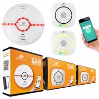 3w1 ZESTAW czujnik dymu gazu czadu TUYA Smart detektor WiFi Alarm