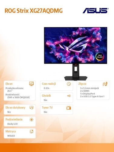 Monitor LED 27" ASUS ROG Strix OLED XG27AQDMGR na Arena.pl