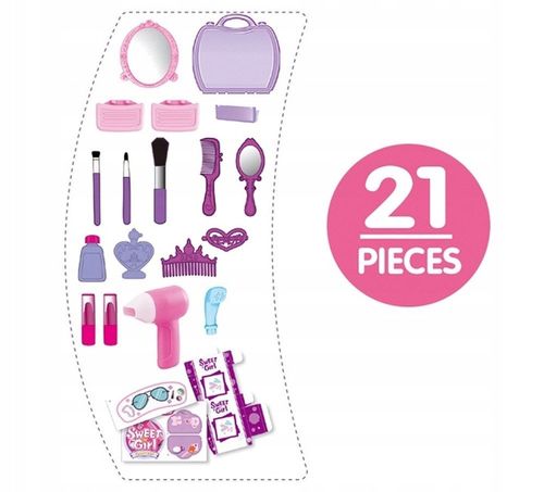 PIĘKNY ZESTAW FRYZJERSKI DLA DZIECI W WALIZECZCE Toaletka dziecięca fryzjer na Arena.pl