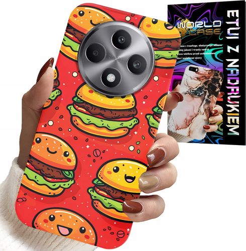 ETUI DO OPPO RENO12 F / 12FS 5G - SŁODKIE UŚMIECHNIĘTE BURGERY POKROWIEC na Arena.pl