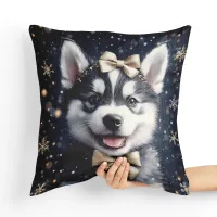 Poduszka Husky Mały - Poduszka Dekoracyjna Tył poduszki: - Musztardowy