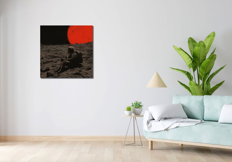 Obraz 70x70cm Samotność w Kosmosie zdjęcie 2