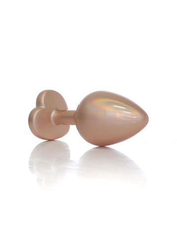 Plug-Jewellery Pearl Gold Heart PLUG- Clear M na Arena.pl