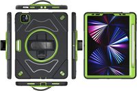 Etui Pancerne iPad Pro 11 2018-2021 Stojak 360 Rysik Pasek Zielone