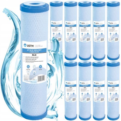 Filtr do wody filtrujący wkład 10' węglowy BL10 uzdatniacz 10 sztuk na Arena.pl