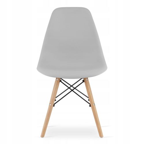 Zestaw stół okrągły TODI 100 biały + 4 krzesła OSAKA szare na Arena.pl