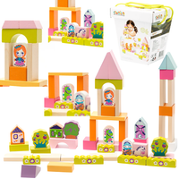 klocki edukacyjne drewniane cubika zamek 13906