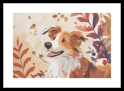 Plakat 30x20cm Collie Jesienną Porą na Arena.pl