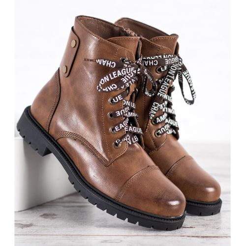 Brązowe Sznurowane Botki r.38 na Arena.pl