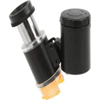 Kieszonkowy mikroskop z lupa jubilerska uv 60x i 2 diodami led