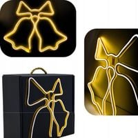 DZWONKI ŚWIĄTECZNE NEON LED XXL OZDOBA ŚWIĄTECZNA CIEPŁY BIAŁY XXL