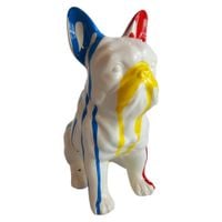 figurka dekoracyjna buldog francuski biały