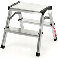 TABORET SKŁADANY PODEST DRABINKA 38cm ALUMINIOWA 2 STOPNIE 125kg