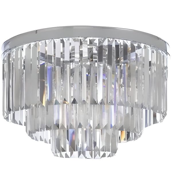 Kryształowy plafon okrągły CGHEREFALL50PLCH crystal chrom zdjęcie 1