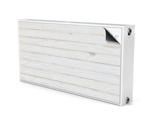 Mata MAGNETYCZNA Grzejnika Białe Poziome Deski Dekoracja 90cm x 60cm na Arena.pl