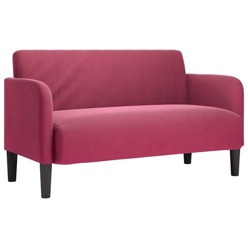 Sofa dwuosobowa wino czerwone 109 cm aksamit na Arena.pl