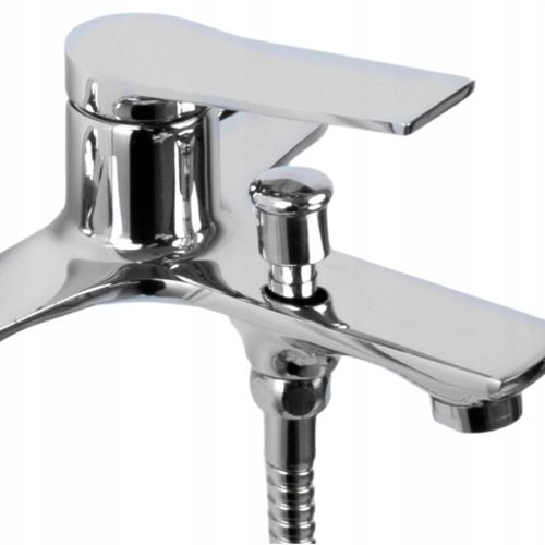 Bateria wannowa ścienna z prysznicem chrom srebrna słuchawka z wężem YOKA na Arena.pl