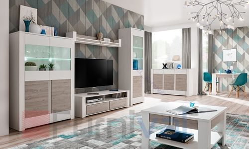 MEBLOŚCIANKA ALVO  ANDERSEN WHITE PINE & BEIGE na Arena.pl