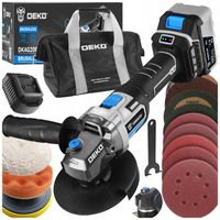 SZLIFIERKA KĄTOWA AKUMULATOROWA BEZSZCZOTKOWA GUMÓWKA KĄTÓWKA 4.0Ah