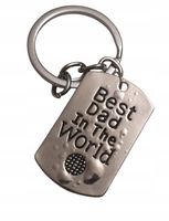 WYPRZEDAŻ Brelok Best Dad in The World Najlepszy Tata Na Świecie WYPRZEDAŻ