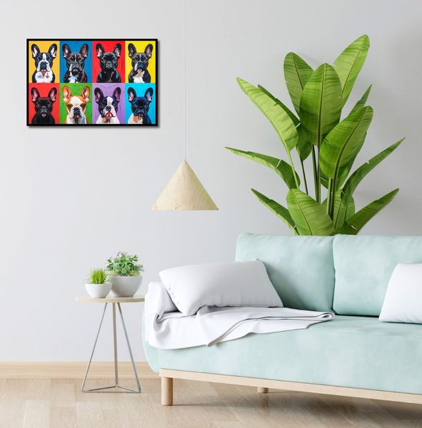 Plakat 60x40cm Buldogi Francuskie zdjęcie 4