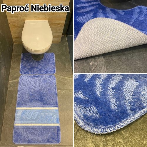 Komplet 2-częściowy dywanik łazienkowy podgumowany szybkoschnący mix wzorów na Arena.pl