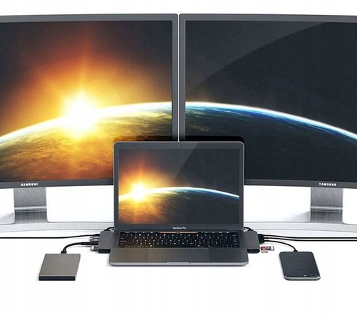 ADAPTER HUB PRZEJŚCIÓWKA USB-C USB THUNDERBOLT HDMI 4K DO MACBOOK PRO AIR na Arena.pl