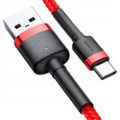 2 x Kabel USB do USB-C Baseus Cafule 3A 0.5m czerwony