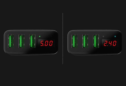 Turystyczna ładowarka USAMS LCD 3xUSB 15W 3A na Arena.pl