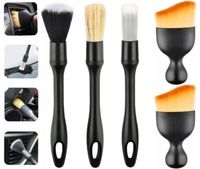 PĘDZLE PĘDZELKI DETAILINGOWE DO KOKPITU WNĘTRZA AUTA ZESTAW DETAILING 5 SZT