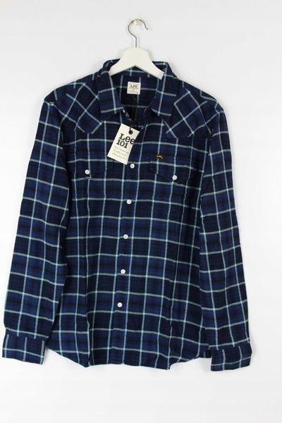 LEE 101 WESTERNER KOSZULA KRATA NAVY _ M zdjęcie 2