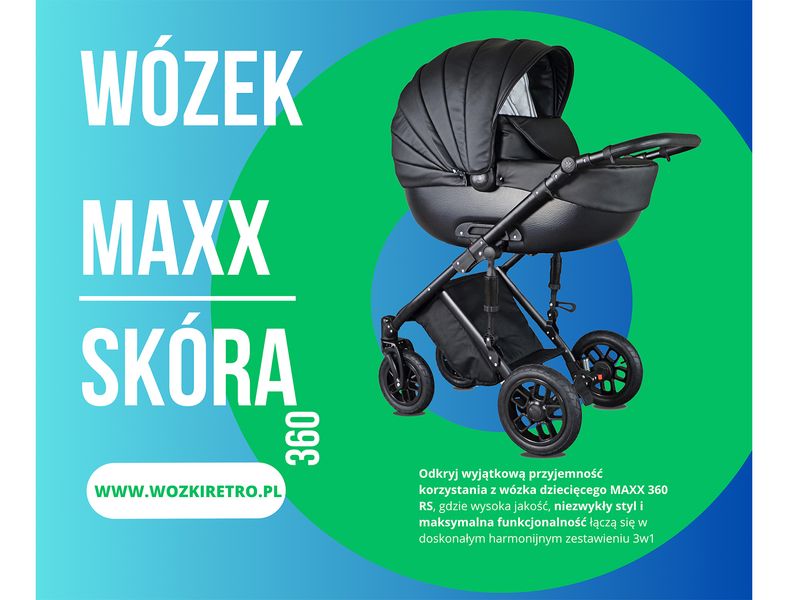 Wózek Dziecięcy Maxx RS 3w1 Wielofunkcyjny Głęboki INDYWIDUALNY + zdjęcie 1