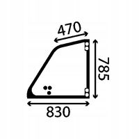 Szyba drzwi górna Merlo Multifarmer, Panormamic 36.7, 40.17, 41.7, Roto