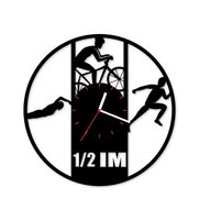 Zegar ścienny z płyty winylowej Triathlon 1/2 IM 47.8