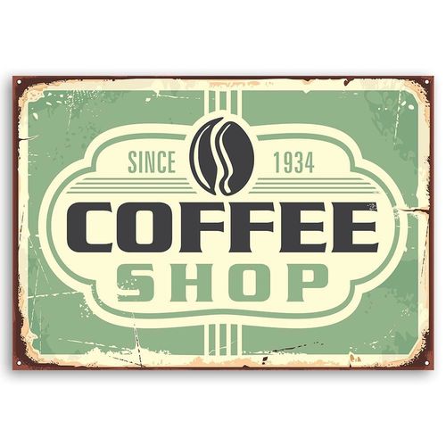 Obraz na płótnie - Canvas, Coffee shop retro 90x60 na Arena.pl