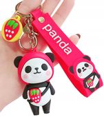 Brelok do kluczy do Torebki zawieszka panda misio  F30_Czerwony